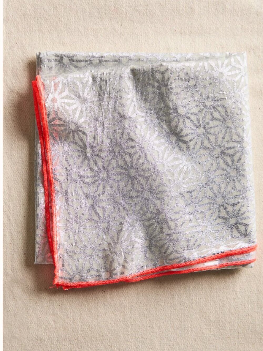 NWT Free People FP Gift Wrap Bandana in Silver Foil
